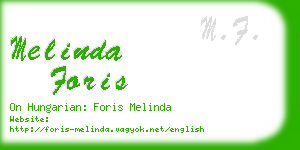 melinda foris business card